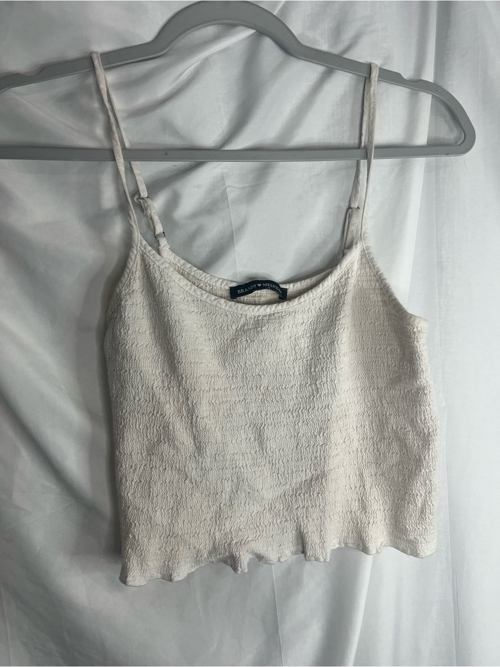 Brandy Melville Cream Textured Knit Cami Top